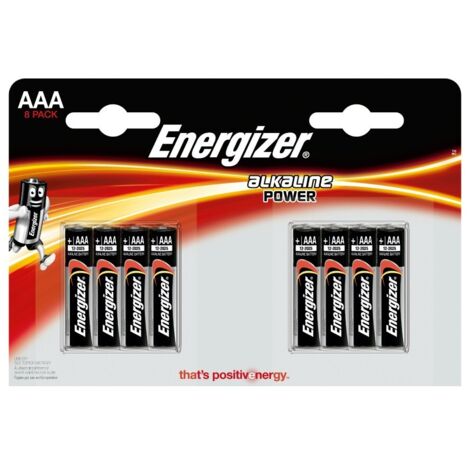 Piles alcalines Energizer AAA / LR03 - 8 pièces (blister) (1/3)