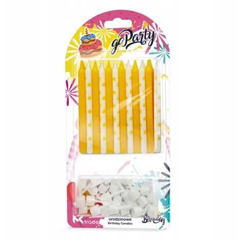 Bougies d'anniversaire SH-385 jaunes 5385 (1/4)