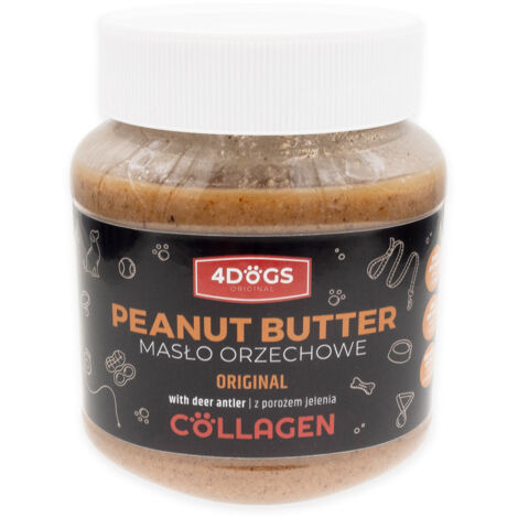 Beurre de cacahuète aux bois de cerf 330 g 4DOGS (1/5)