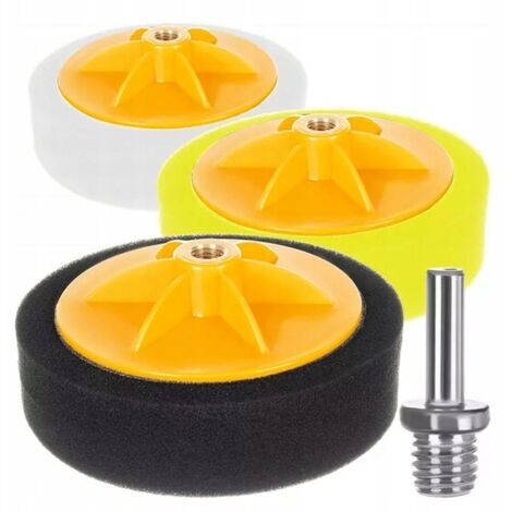 ENSEMBLE DE TAMPONS DE POLISSAGE ÉPONGE POUR POLIR LA PEINTURE POUR PERCEUSE XXL 150 mm