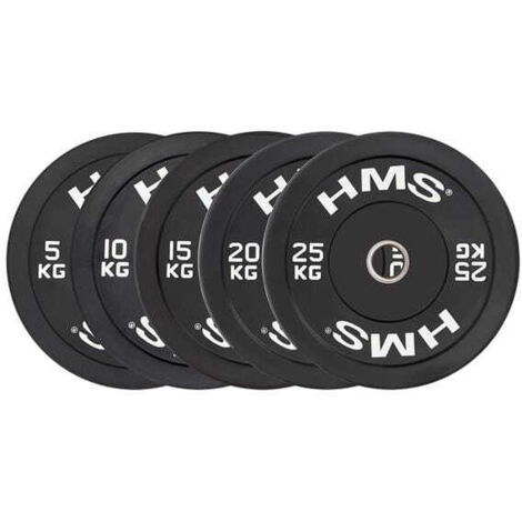 Disque olympique 5 kg en caoutchouc – Diamètre 450 mm – Pour barres olympiques – Résistance élevée aux chocs