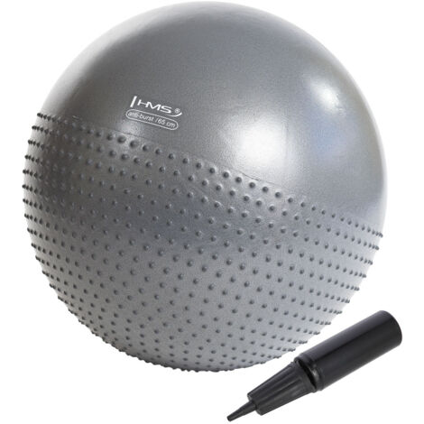 YB03 NOUVEAU BALLON DE GYMNASTIQUE GRIS 65CM HMS