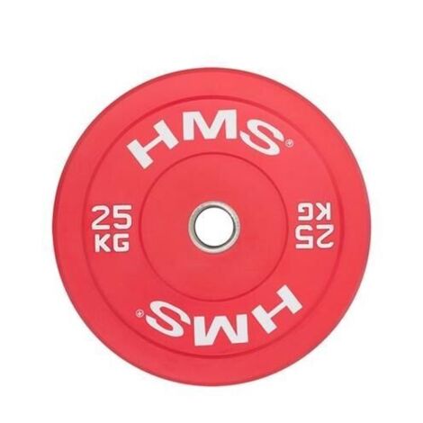 Plaque de protection HMS 25 kg - Rouge, musculation, poids olympiques (1/2)