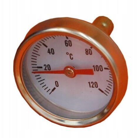 THERMOMÈTRE BIMÉTALLIQUE AXIAL 40MM 0-120°C 1/4""