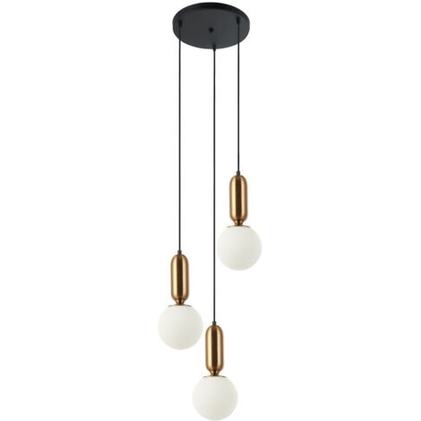 Suspension Aldeva 3 E27 en bronze antique italux PND-02340-3S-BRO (1/3)