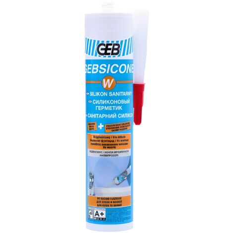 GEB GEBISCONE silicone sanitaire blanc silicone fongicide cuisine salle de bain (1/3)