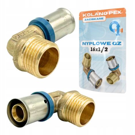 Raccord coudé PEX 16x1/2 gz Raccord à embout comprimé (1/5)