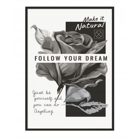 AFFICHE PHOTO ENCADRÉE 53x73 cm Rose P1079 (1/4)