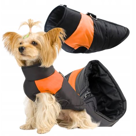 Vêtements pour chien et chat : gilet imperméable avec fermeture éclair et isolation, taille L (1/5)