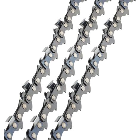 3 chaînes de tronçonneuse 3/8" 1,1 mm, 34 maillons, 20 cm (1/5)