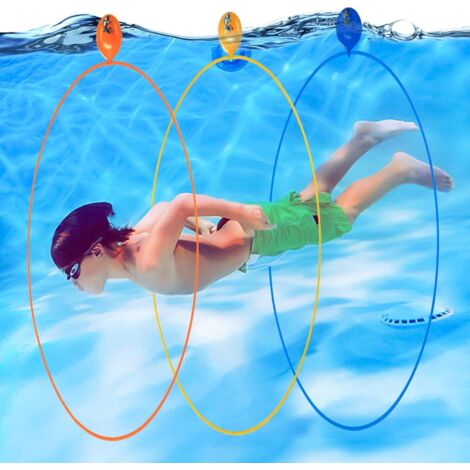 JOUET DE PLONGÉE 3x BOUÉE SOUS-MARINE POUR LA PISCINE, FLOTTANTE