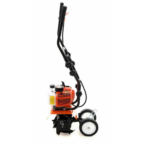 Jardibricodeco â Motobineuse thermique 7 CV â Moteur essence 52 cmÂł â Largeur de travail 340 mm â Profondeur de travail 130 mm â DĂ©marrage manuel