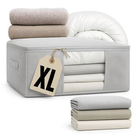 Housse de couette pour sac de rangement sous-vêtements gris XL (1/5)