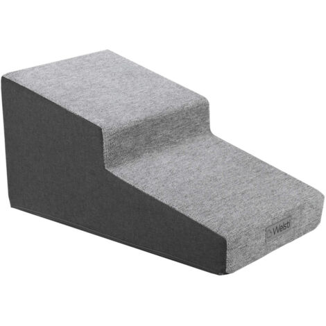 Escalier pour chien Welsti 30 cm 2 marches inclinées gris foncé