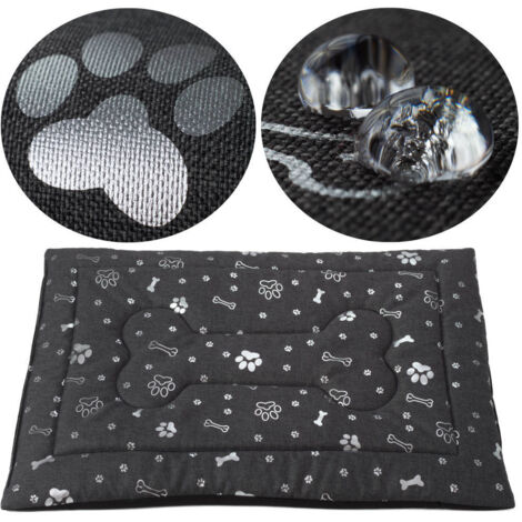Tapis de couchage pour chien doux et imperméable Welsti gris foncé XL 130x90 cm (1/5)