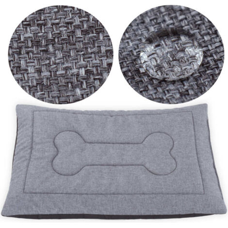 Tapis de couchage pour chien doux et imperméable Welsti gris chiné XL 130x90 cm (1/5)