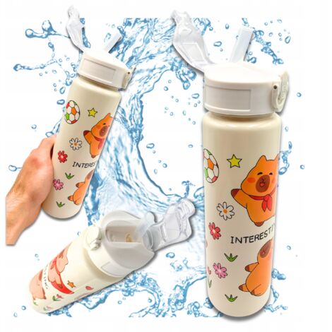 Gourde Capybara avec paille pour enfants, 690 ml (1/5)