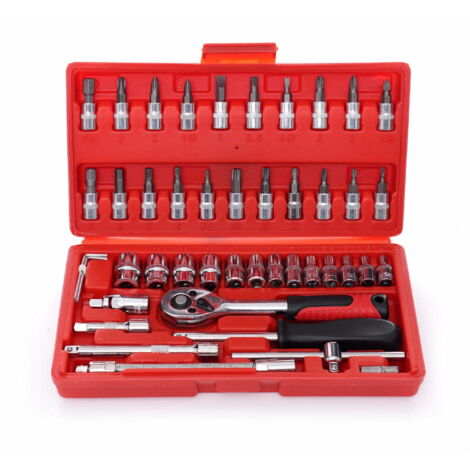 Coffret d'outils 46 pièces avec clés à douille  Kraft&Dele (1/5)