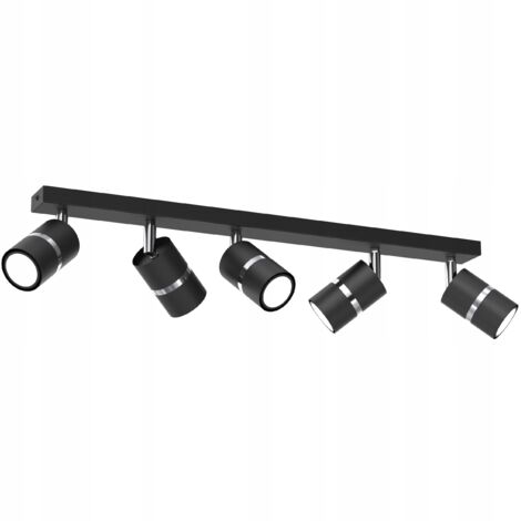 Spots tubulaires pour plafonnier, 5 ampoules GU10 (1/5)
