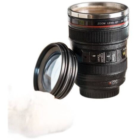 Mug tasse à café en forme d'objectif Canon 24-105 en Inox taille 1:1 Mug tasse à café en forme d'objectif Canon 24-105 en Inox taille 1:1