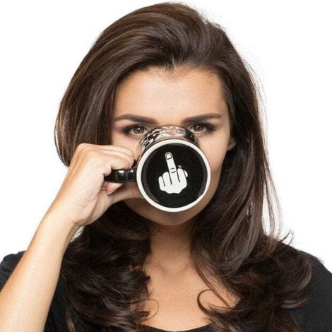Mug avec doigt, céramique, drôle, en cadeau, 320 ml, café, thé, pour garçon
