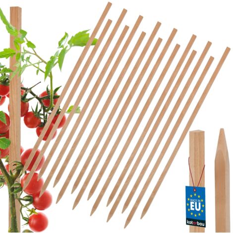 Tuteurs en bois KOTARBAU® pour tomates et arbustes, 60 cm, lot de 15