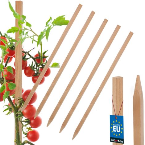Tuteurs en bois KOTARBAU® pour tomates et arbustes, 30 cm, lot de 5