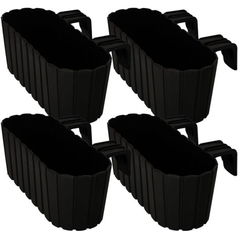 Cache-pot carré anthracite KOTARBAU - Pot de fleurs 170 mm avec pot