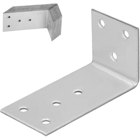 Équerre de charpentier KOTARBAU® - Connecteur de construction en acier inoxydable galvanisé 40 x 80 x 40 mm - Lot de 12 pièces