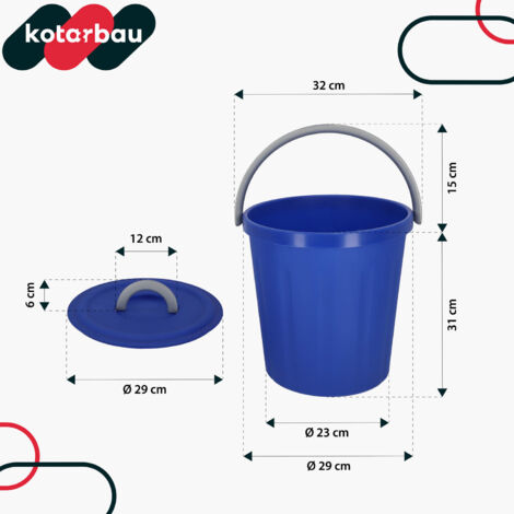 Seau Plastique 15 L Vert – Avec Bec Verseau & Poignée Métal – Seau Multi-Usages Robuste Pour Nettoyage Jardin