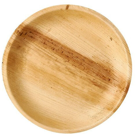 Assiette en feuille de palmier, ronde, 23 x 2,5 cm, 25 pièces.