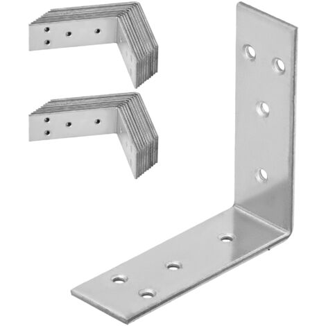 Équerre de charpentier KOTARBAU® - Connecteur de construction en acier inoxydable galvanisé 60 x 60 x 20 mm - Lot de 25 pièces (1/5)
