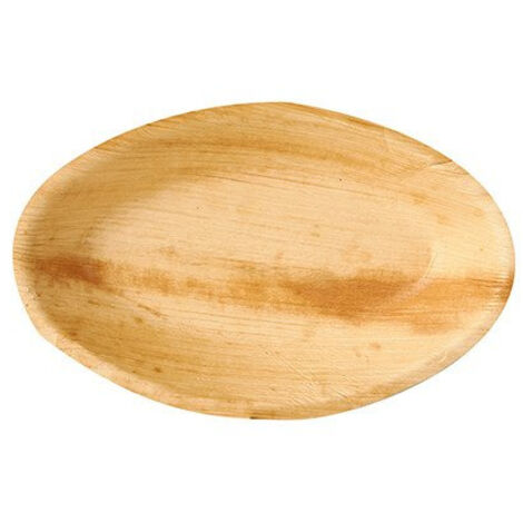 Plateau en feuille de palmier 300 ml 20 x 12,5 x 3 cm 25 pièces (1/3)