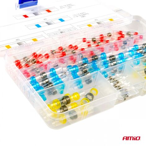 Connecteurs étamés, connecteurs rapides thermorétractables, lot de 100 pièces (1/4)