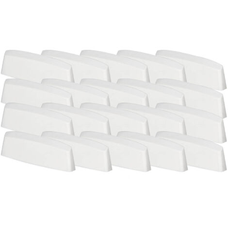 Bouchon de drainage pour fenêtres PVC, couvercle blanc, 45 mm, lot de 20