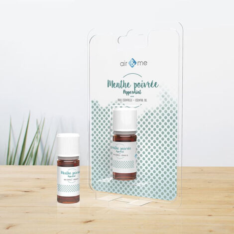 Huile essentielle de MENTHE POIVRÉE air&me, Huiles fabriquées en France, dans un laboratoire éco-certifié.