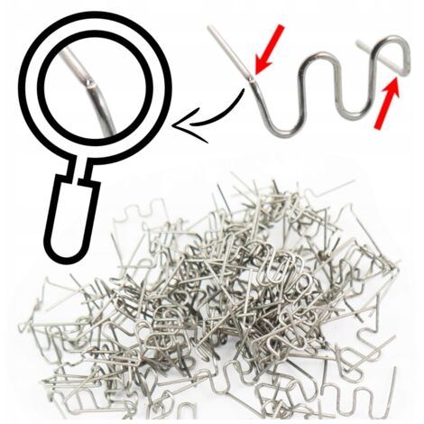 AGRAFES pour plastique RS28C 100 pièces plates GRANDES ONDULATIONS 0,8 mm PRÉDÉCOUPÉES (1/5)