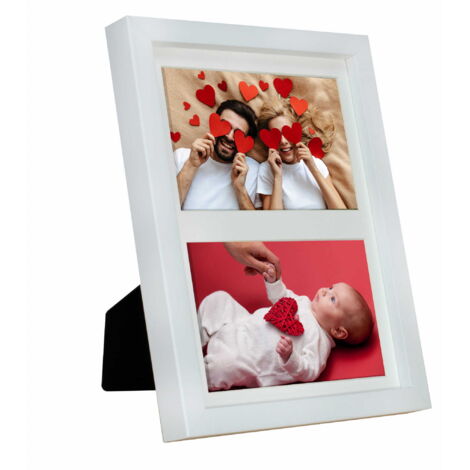 Cadre photo galerie 17x23 pour 2 photos 10x15 blanc BD art (1/5)