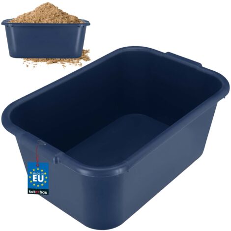 Conteneur à mortier rectangulaire de jardin, 45 L, bleu marine (1/5)