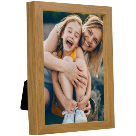 Cadre photo 10x15 cm à poser ou à accrocher, en chêne MDF, BD art (1/3)