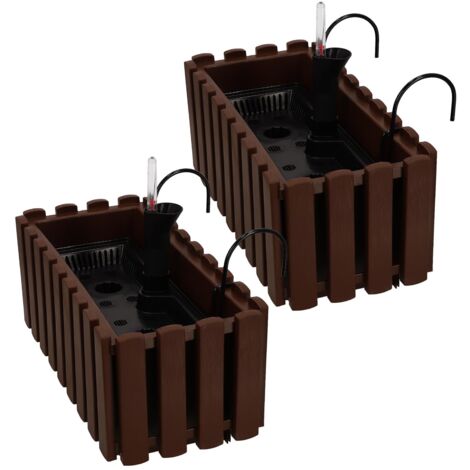Jardinière à Suspendre Pour Balcon Ratolla Railing 39 – Marron Mocca – Fixation Pour Rampe Et Balustrade
