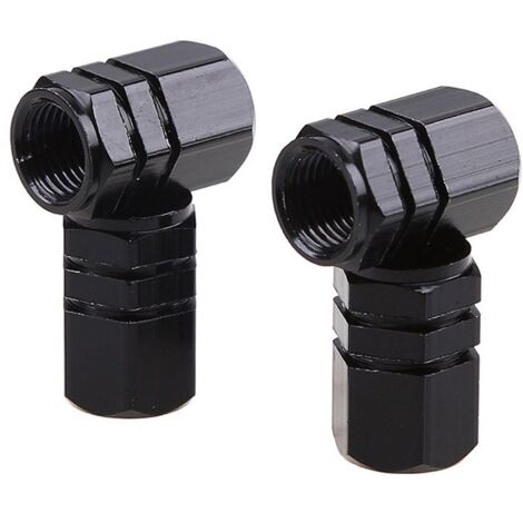 Bouchons de valve en aluminium POUR ROUES, roues, jantes, bouchons noirs (1/2)