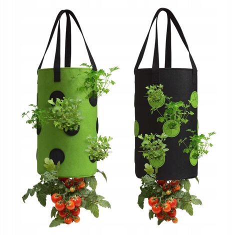 2x SAC DE CULTURE POUR PLANTES POT DE PLANTATION SUSPENDU TOMATES FRAISES HERBES
