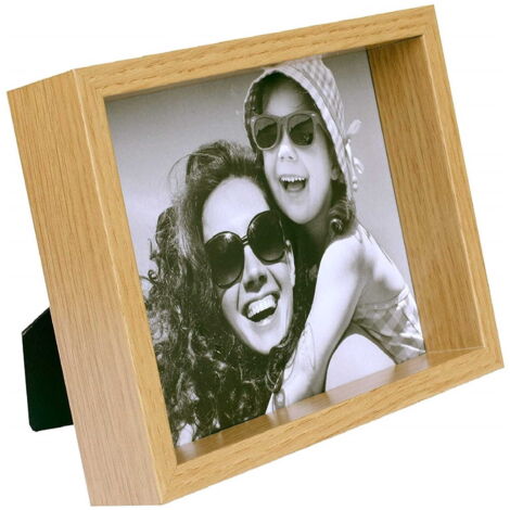 Cadre photo profond 20x25, à poser ou à accrocher, en chêne BD art