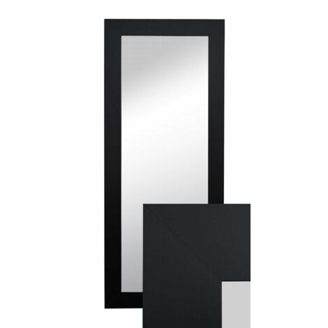 Miroir profilé 70/15, dimensions extérieures 50 x 120 cm, noir