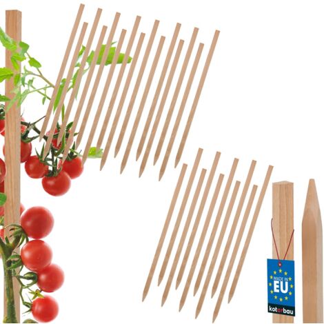 Tuteurs en bois KOTARBAU® pour tomates, supports pour légumes et arbustes, 30 cm, lot de 25
