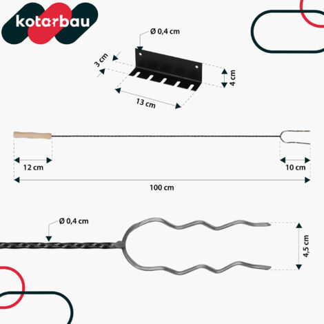 Manivelle Pour Barbecue KOTARBAU - Réglage Hauteur Grille Avec Corde Ou Chaîne
