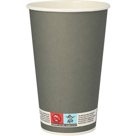 Gobelet en papier « Bière » gris 400 ml, diamètre 90 mm 20 pièces.