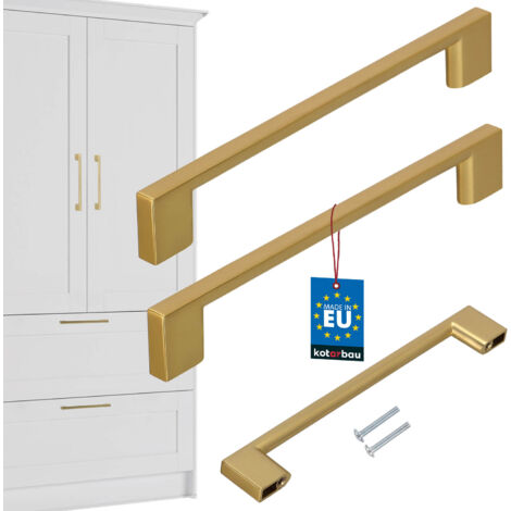 Poignée de meuble de cuisine KOTARBAU® Classique Moderne Oblongue Longue Or Mat 190 mm Espacement 160 mm Lot de 2 (1/5)