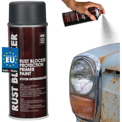 Peinture antirouille en aérosol pour clôtures et portails métalliques, gris protecteur RAL 7011, 400 ml (1/5)